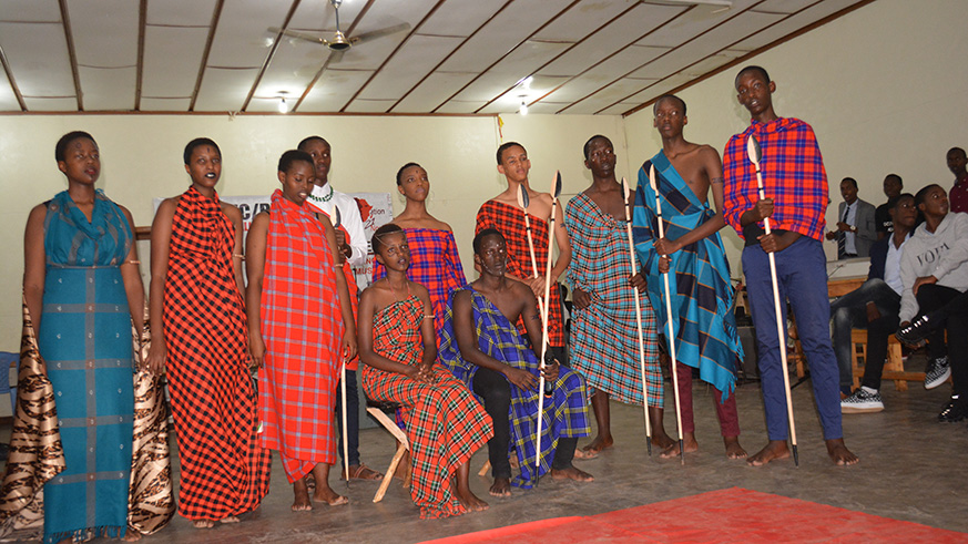 Students showcase Kenyan (Massai) Culture.