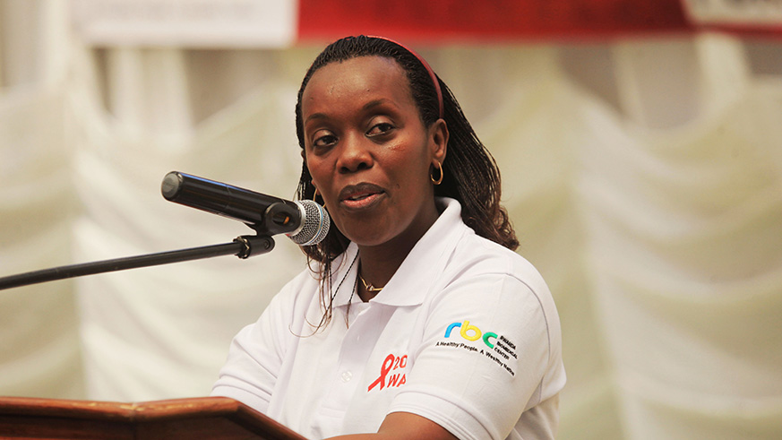 Minister for Health, Diane Gashumba addresses participants during an event recently. Sam Ngendahimana.