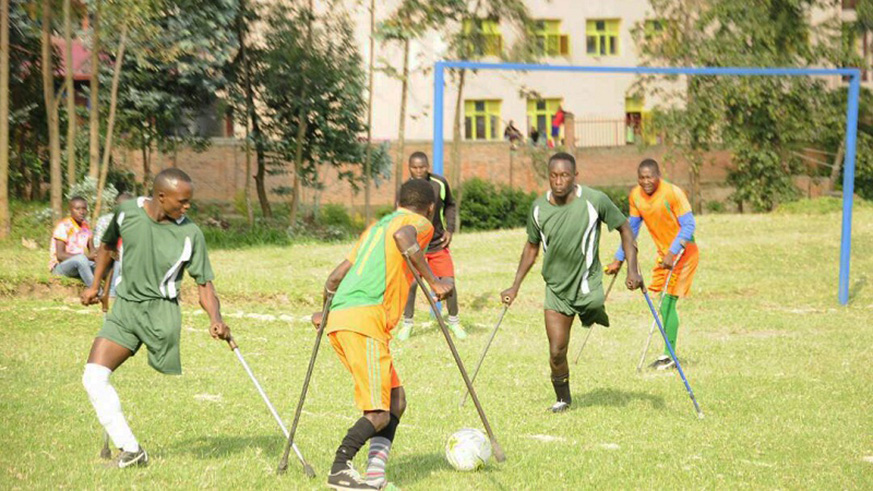 Musanze Amputee Club  beat Vision Jeunesse Nouvelle to reach the finals of this year. Courtesy.