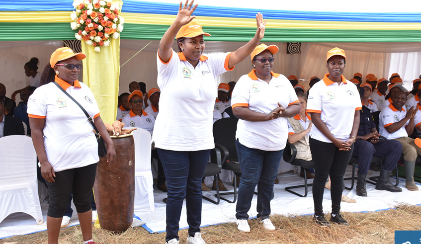 Members of Parliament who attended the event; left-right, Clarisse Imaniriho, Marie Therese Murekatete, Christine Murebwayire and Marie Claire Uwumuremyi. Courtesy.