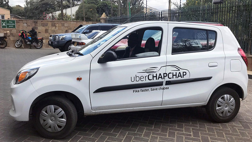 A vehicle of Uber operating taxi in Nairobi. Net photo.