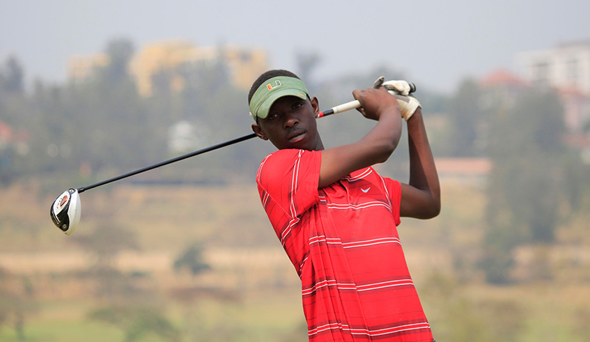 Rwanda international Emmanuel Nkurunziza, 18, is one of the golfers who have confirmed their participation at the 5-day competition. Sam Ngendahimana.