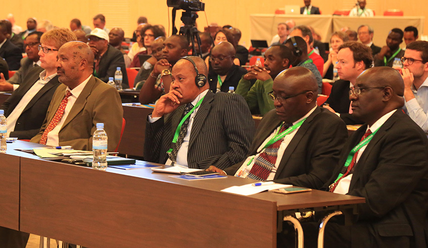 Delegates during the seventh African Geothermal Conference in Kigali yesterday. Sam Ngendahimana.