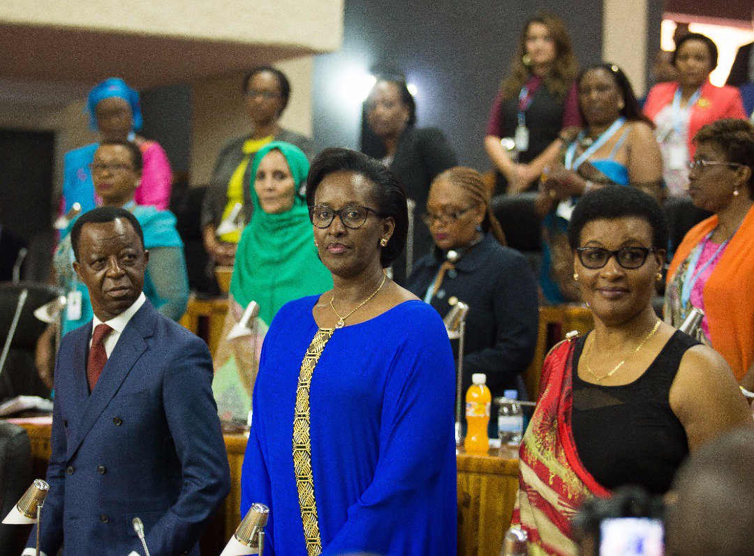 First Lady, Mrs Jeannette Kagame,  addresses the 11th Pan-African Parliament Conference on Womenâ€™s Rights at Parliament yesterday. Nadege Imbabazi.