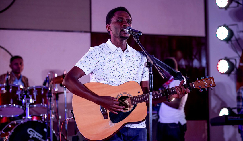 Dominic Nick on the stage. (All photos by Frederic Byumvuhore)