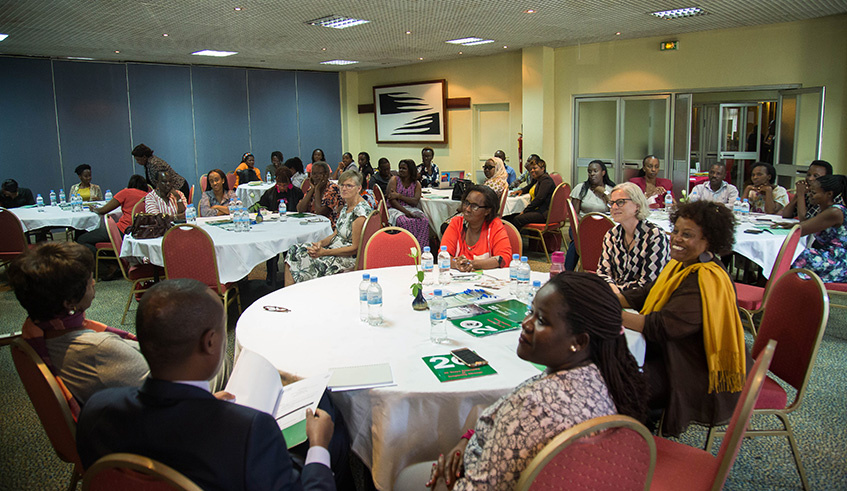 Participants during a dialogue organised by Rwanda Women Network. The discussion, dubbed, u2018Bridal shower: for women or men also?u2019 took place yesterday at Marasa hotel in Kacyiru. Nadege Imbabazi.