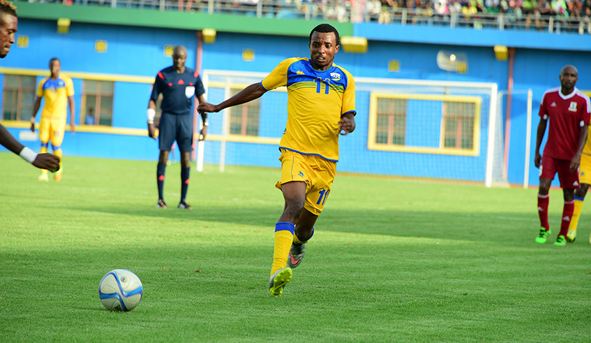 Dominique Savio Nshuti has urged his Amavubi U23 teammates to look for goals, and at the same time avoid to concede when they host DR Congo at Umuganda Stadium next week. File photo.