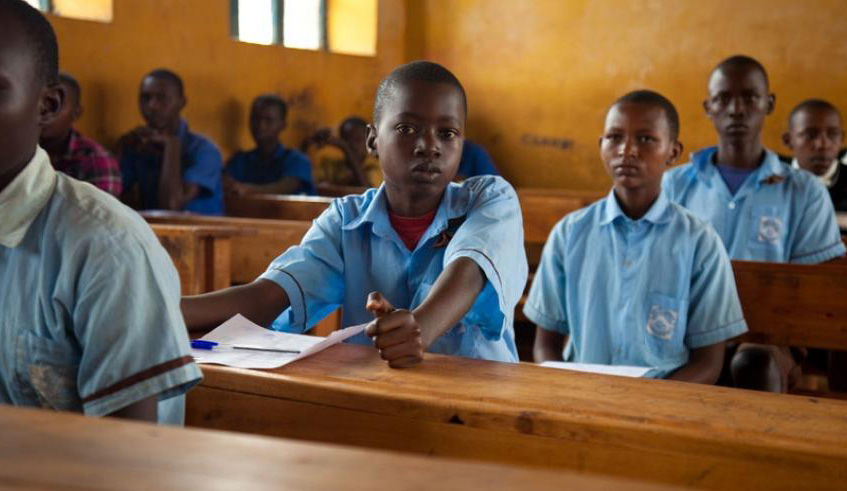Pupils in Rwamagana await the start-time for examinations last year. The number of candidates who will sit the national Primary Leaving Examinations has increased up by 12 per cent compared to last year. File.