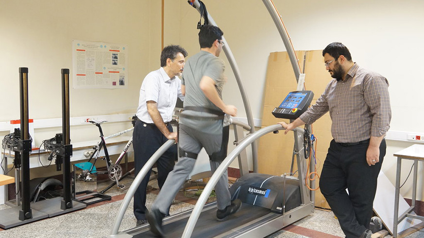 Iranian researchers have created an u201cexoskeletonu201d that improves running efficiency by at least 8 per cent. Net photo.