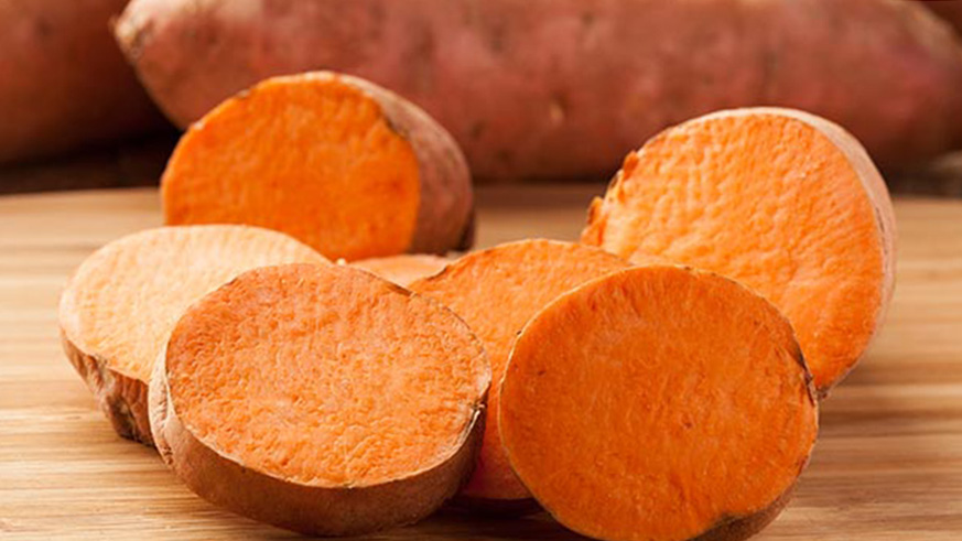 The orange fleshed sweet potato is a good source of energy./Net