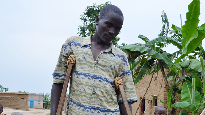 Sharita Island's  hippo victim Antoine Mukeshimana in the island in 2014 (Sam Ngendahimana)