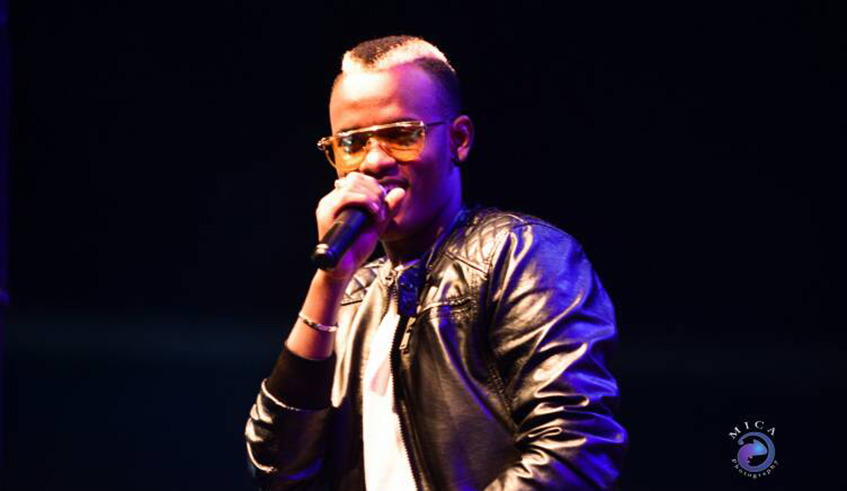 The fastest rising local R&B star is seen here performing a past show in Kigali.
