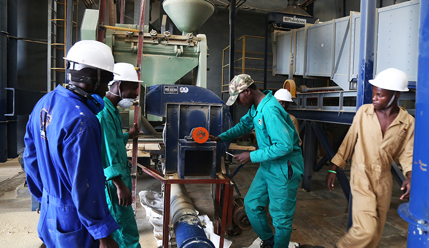 Rwanda Trading Company workers at work at Kigali Special Economic Zone. Sam Ngendahimana