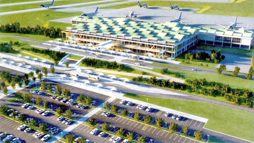 An artistic impression of the proposed Bugesera International Airport. File.