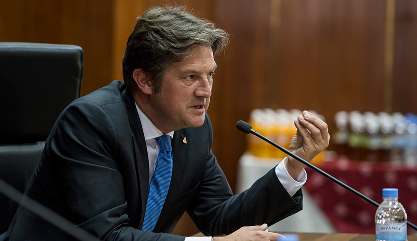 YPO Global Chairman Pascal Gerken  during a meeting in Kigali on Monday morning. Coutersy