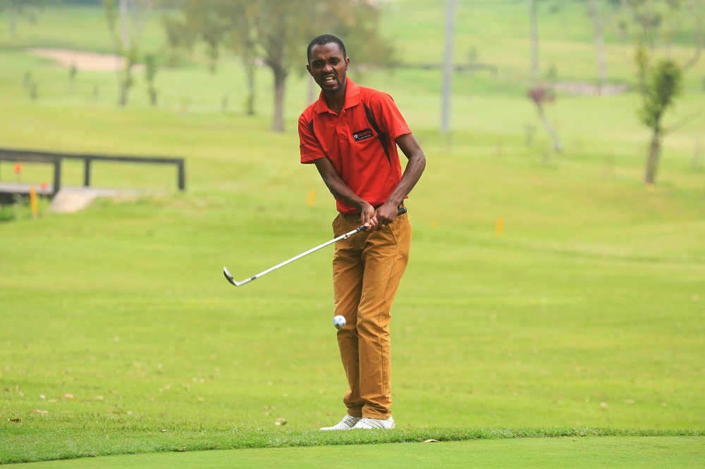 Ernest Ndayisenga is the joint leader after two rounds, along with Kenya's Justus Madoya. The two are tied at 138. / Sam Ngendahimana