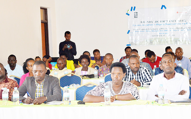 Members of MFI from the eastern province attending the dialogue in Rwamagana. / Frederic Byumvuhore