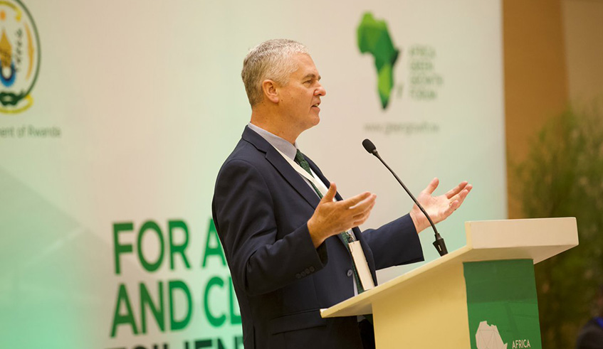 Director General of Global Green Growth Institute Frank Rijsberman, speaks during the Africa Green Growth Forum yesterday. Courtesy.