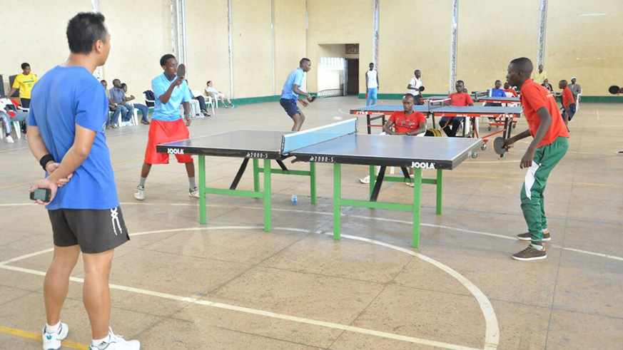 Youngsters train at NPC gymnasium, in Remera, last week. Courtesy.