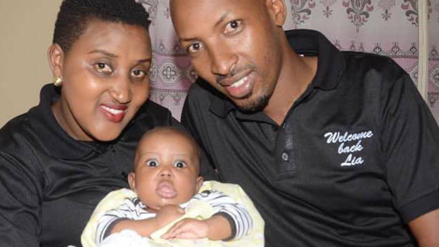 Back home with her parents after six weeks abroad.