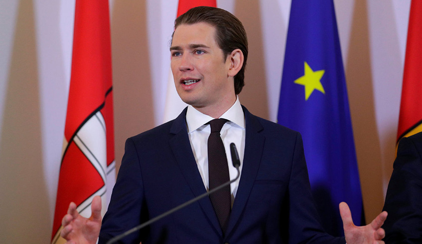 Austrian Chancellor Sebastian Kurz who is also the current head of the European Union will be in Rwanda on a two day visit./ File