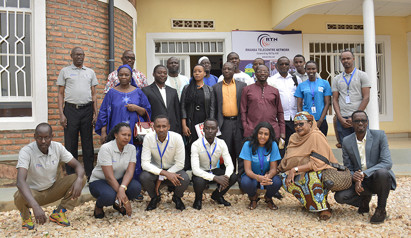 1.tCAmeroon delegates pose a group photo with the Rwanda Telecenters Network staff in Bugesera District.Frederic Byumvuhore