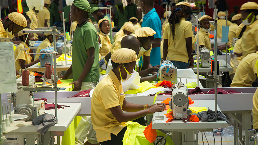 Tailors working at C&H Garment Factory located in Kigali economic zone. The government is aiming at rolling out 34 business reforms across multiple indicators in the next year to ease doing business. Nadege Imbabazi.