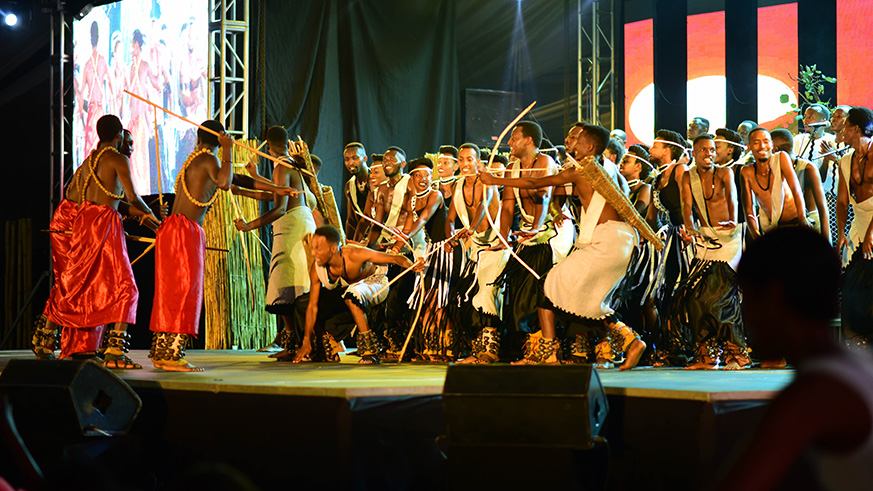 The show was headlined by Rwandaâ€™s cultural music icons (from left-right), Mani Martin, Maria Yohana, Kizito Mihigo, Jean-Marie Muyango and Cecile Kayirebwa. Courtesy photos.