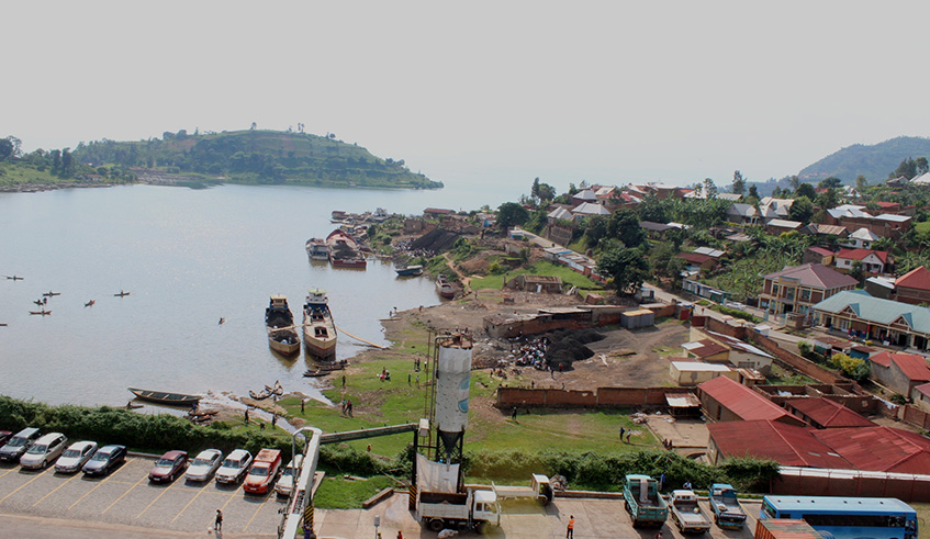 The shores of Lake Kivu where the cargo and passenger port will be constructed. Ru00e9gis Umurengezi.