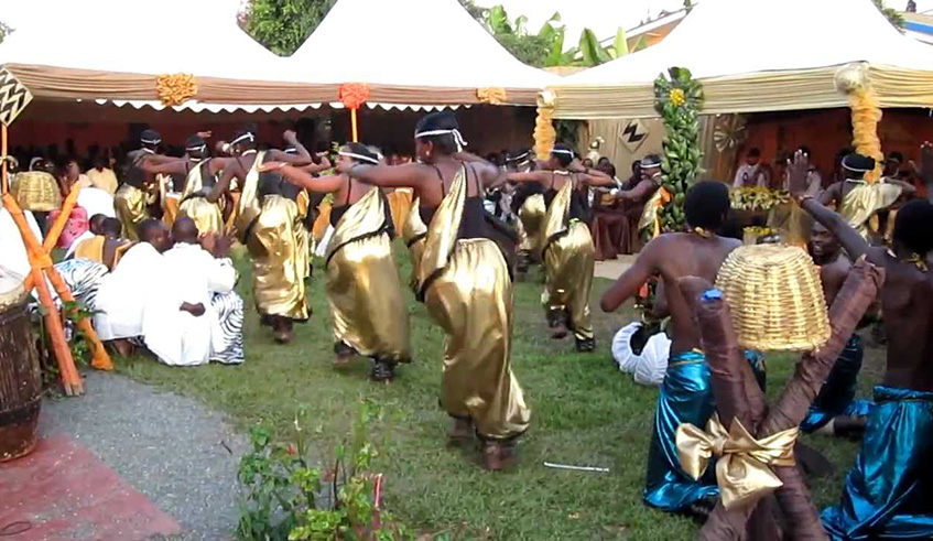 Cows were given as dowry. These days, some people prefer money. Right: Traditional dancers at wedding. 