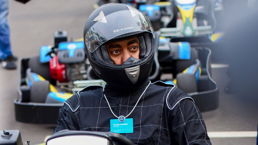Rwanda Automobile Club (RAC) president Christian Gakwaya during the launch of go-Karting at Kigali Convention Centre in August. File photo.