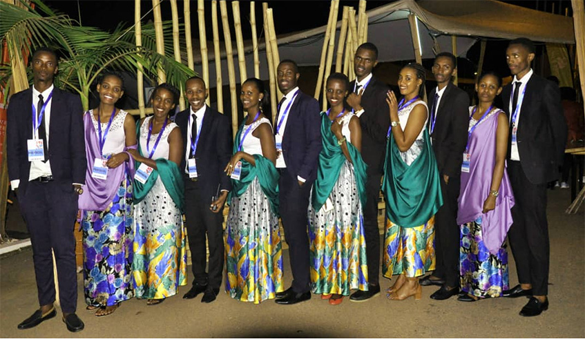The protocal team poses for a group photo. Photos by Joan Mbabazi.
