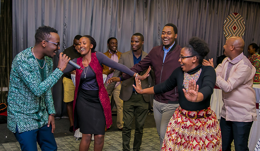 Jules Sentore dances wiht the youth