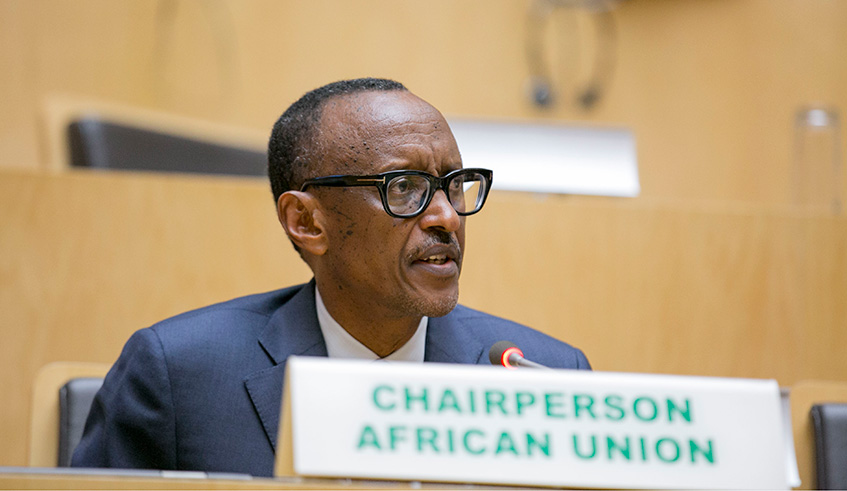 President Paul Kagame  is also the Chairperson of the African Union. Courtesy.