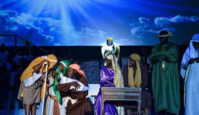 Cast members of the Christmas Cantata perform at Christian Life Assembly on Christmas Eve.