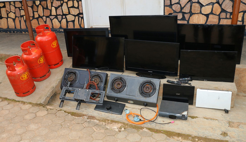 Some of the items recovered after being stolen in various parts of the city during the past few days. Courtesy.