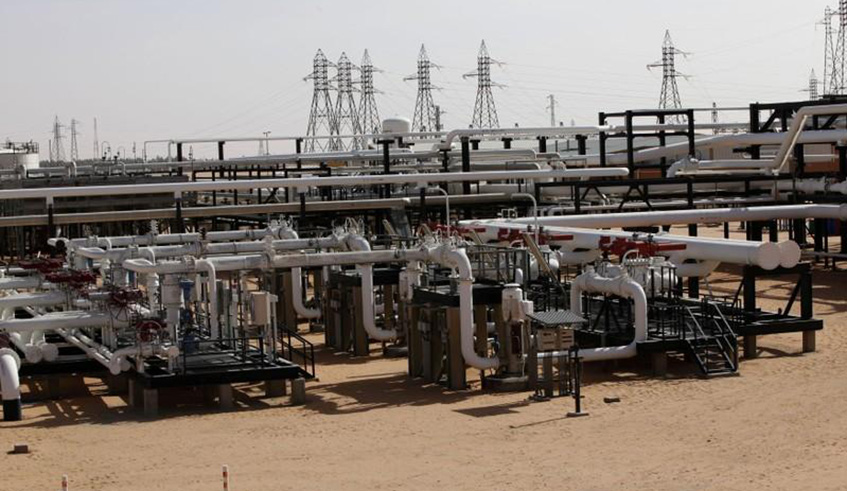Pipes are at Libyau2019s El Sharara oilfield. Net photo.