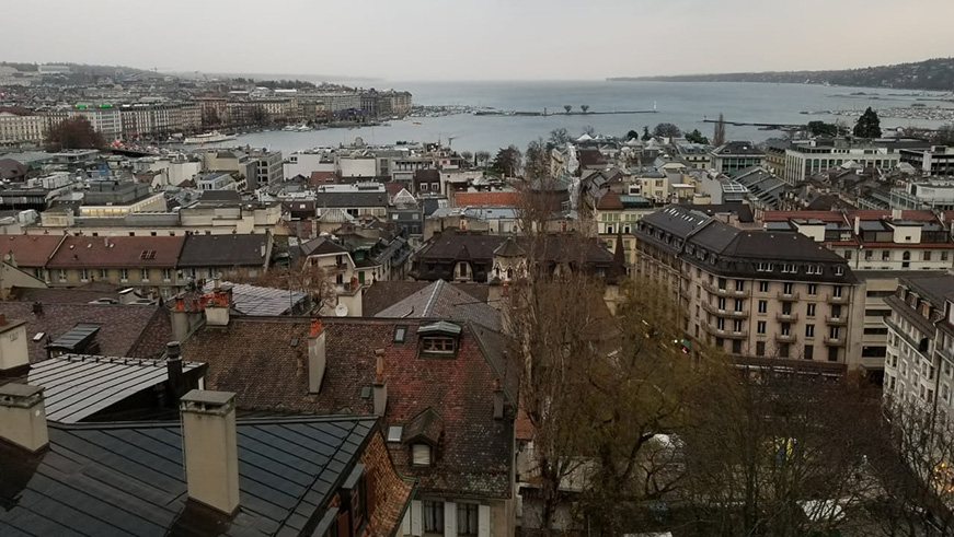 From the top of North Tower of St Peteru2019s Cathedral, one can view Geneva Lake. Photos/Julius Bizimungu.