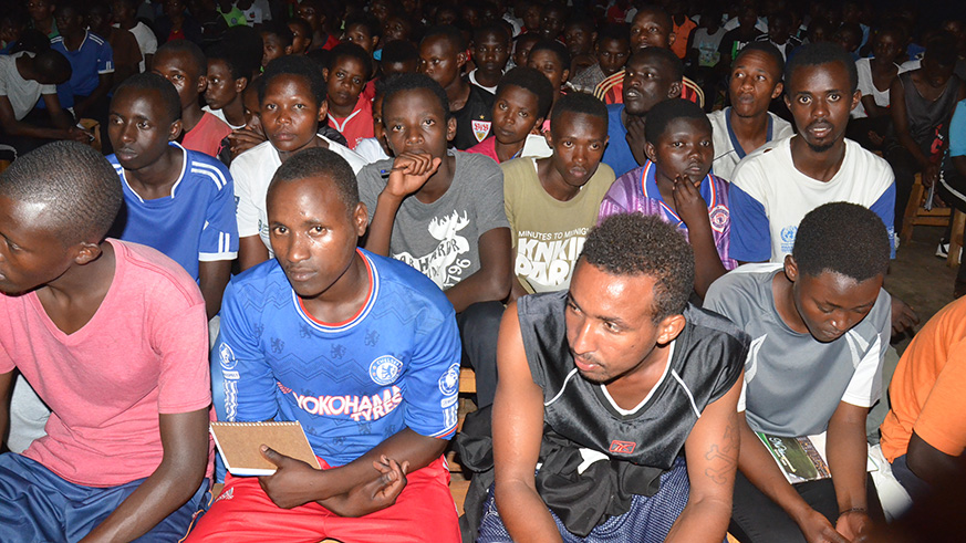 1,256 were already present in Kayonzau2019s three sites when the camp was officially launched on Wednesday night, with Kayonza Modern School site alone hosting over 600. Photos by Jean de Dieu Nsabimana.