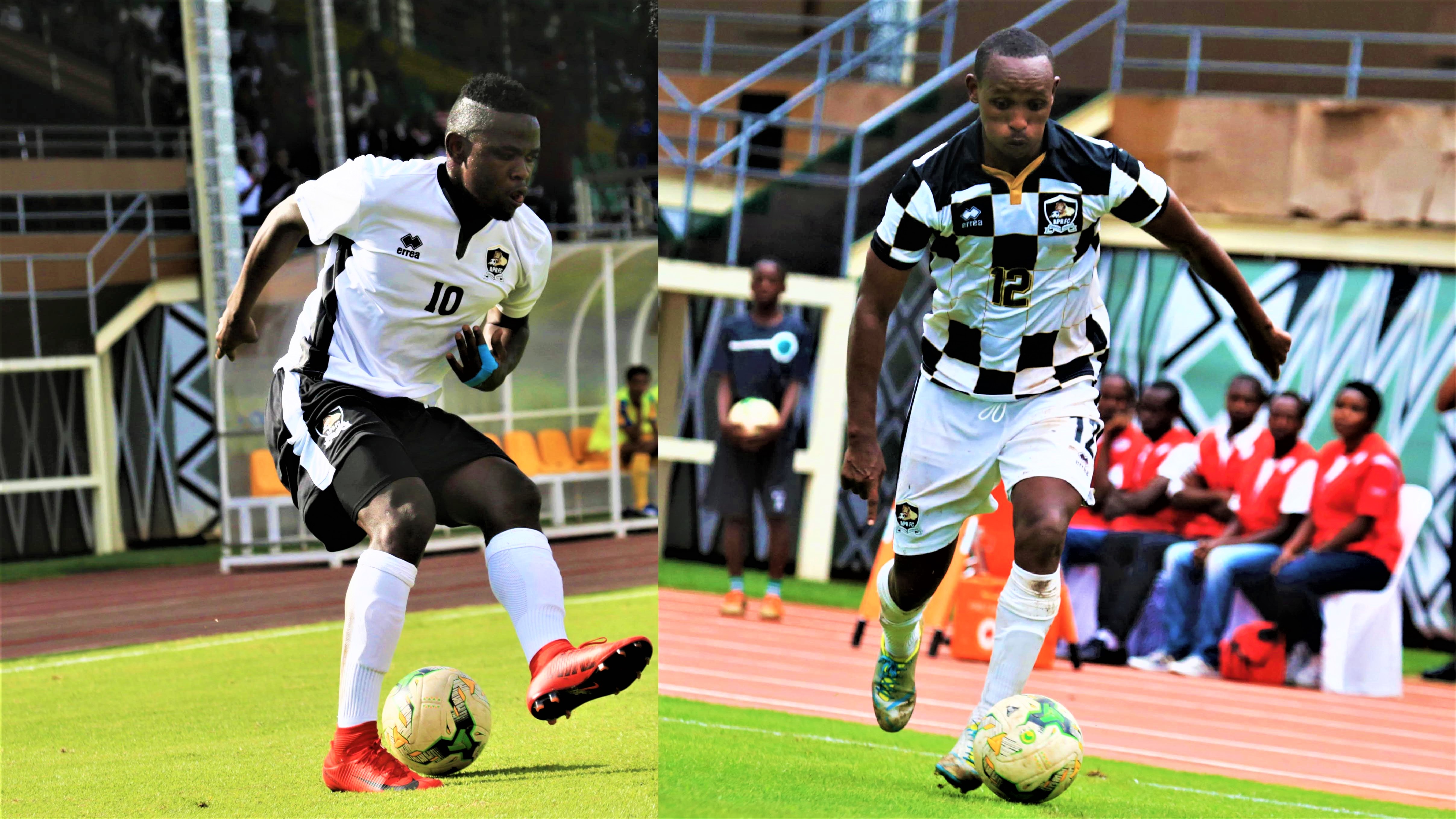 Forward Muhadjiri Hakizimana (L) and full-back Jean Claude Iranzi (R) have been left out of APR squad to play Mukura Victory Sports at Kigali Stadium on Thursday. Sam Ngendahimana