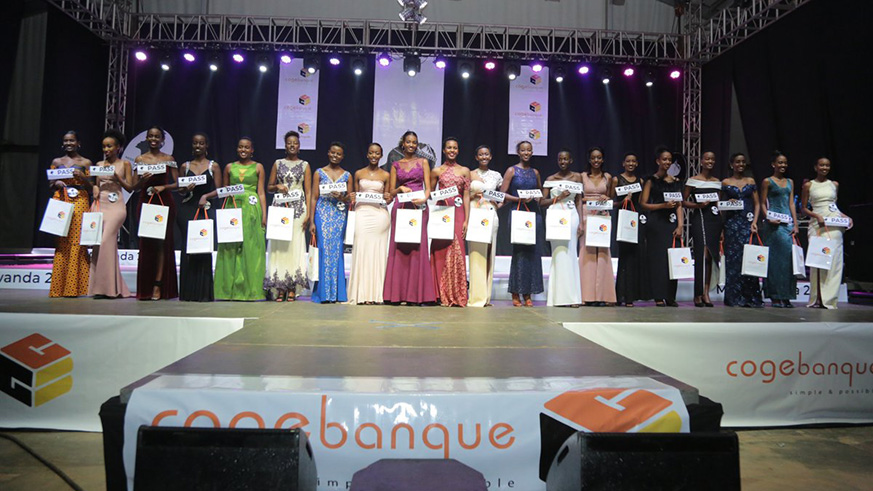 The 20 lucky girls selected for Miss Rwanda 2019 boot camp scheduled from January 13 at La Palisse Hotel Nyamata. 