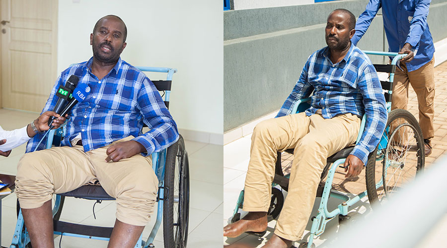 Gatsinzi narrates his ordeal to the media in Kigali. / Nadege Imbabazi