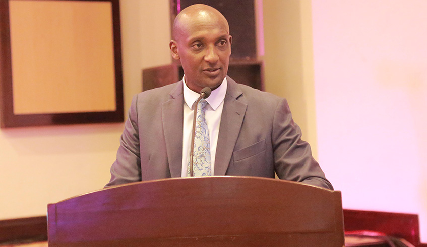 RSSB General Director Richard Tushabe gives his remarks