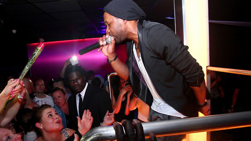 The Flamme hitmaker pictured entertaining revellers at a past concert.