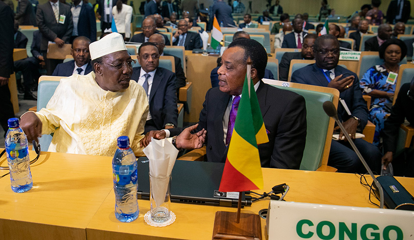 AU leaders consult each other at the High Level Consultation Meeting on the situation in DRC (Courtesy)