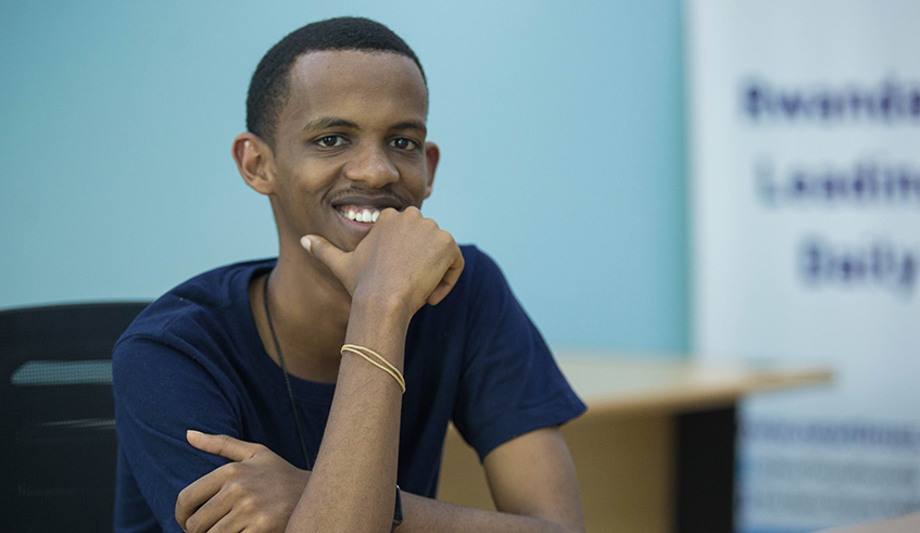 Chrisau during an interview at The New Timesâ€™ head office in Gishushu yesterday. Nadege Karemera.