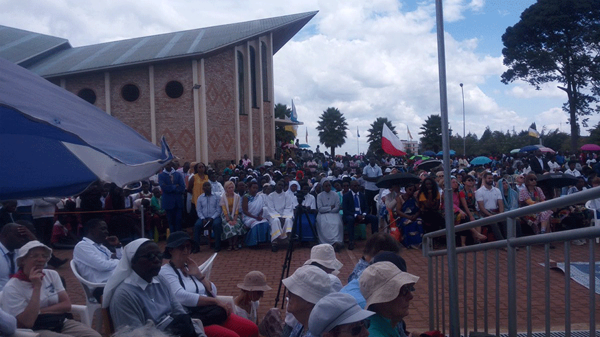 Pilgrims at Kibeho holy land last year. The area receives between 500,000 and 600,000 tourists every year. courtesy