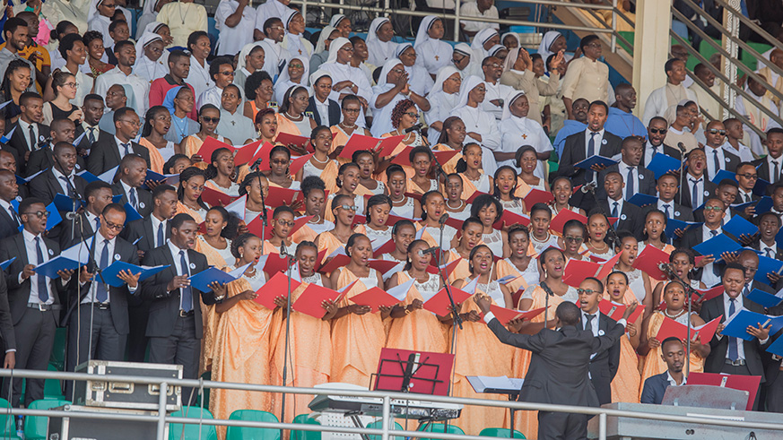  Members of Chorale de Kigali sung during the mass.