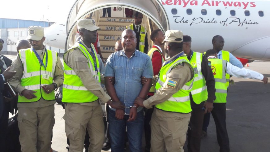 Upon arrival at Kigali International Airport, Murekezi was received by officials from Rwanda Correctional Service Authority. (Courtesy)