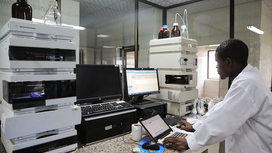 A scientist in Kigali. Sam Ngendahimana.